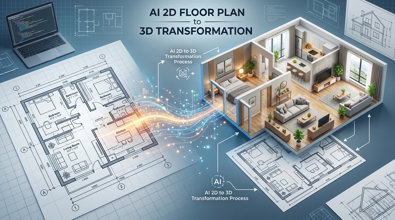 Трансформация 2D-плана этажа в 3D с помощью ИИ