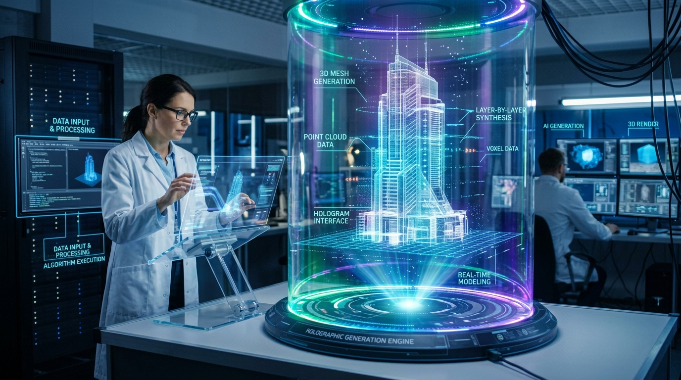 Holographic 3D model generation process