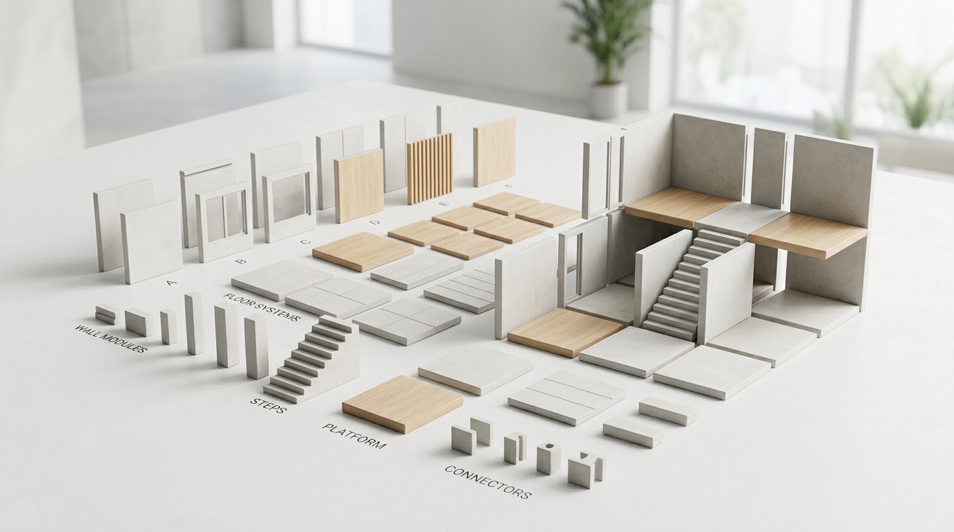 Minimalist 3D modular environment kit