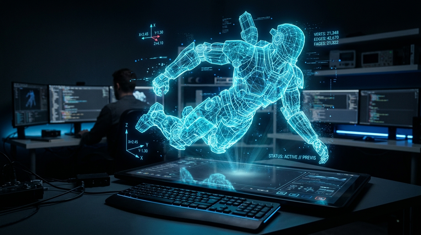 Holographic 3D Previs Mesh