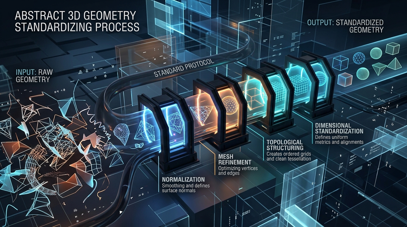 Abstract 3D geometry standardizing process