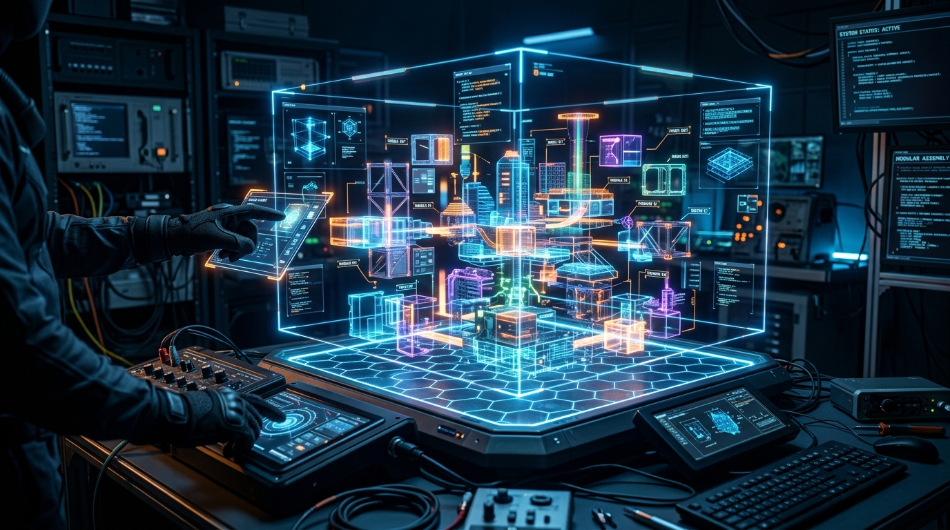 Holographic 3D modular environment kit